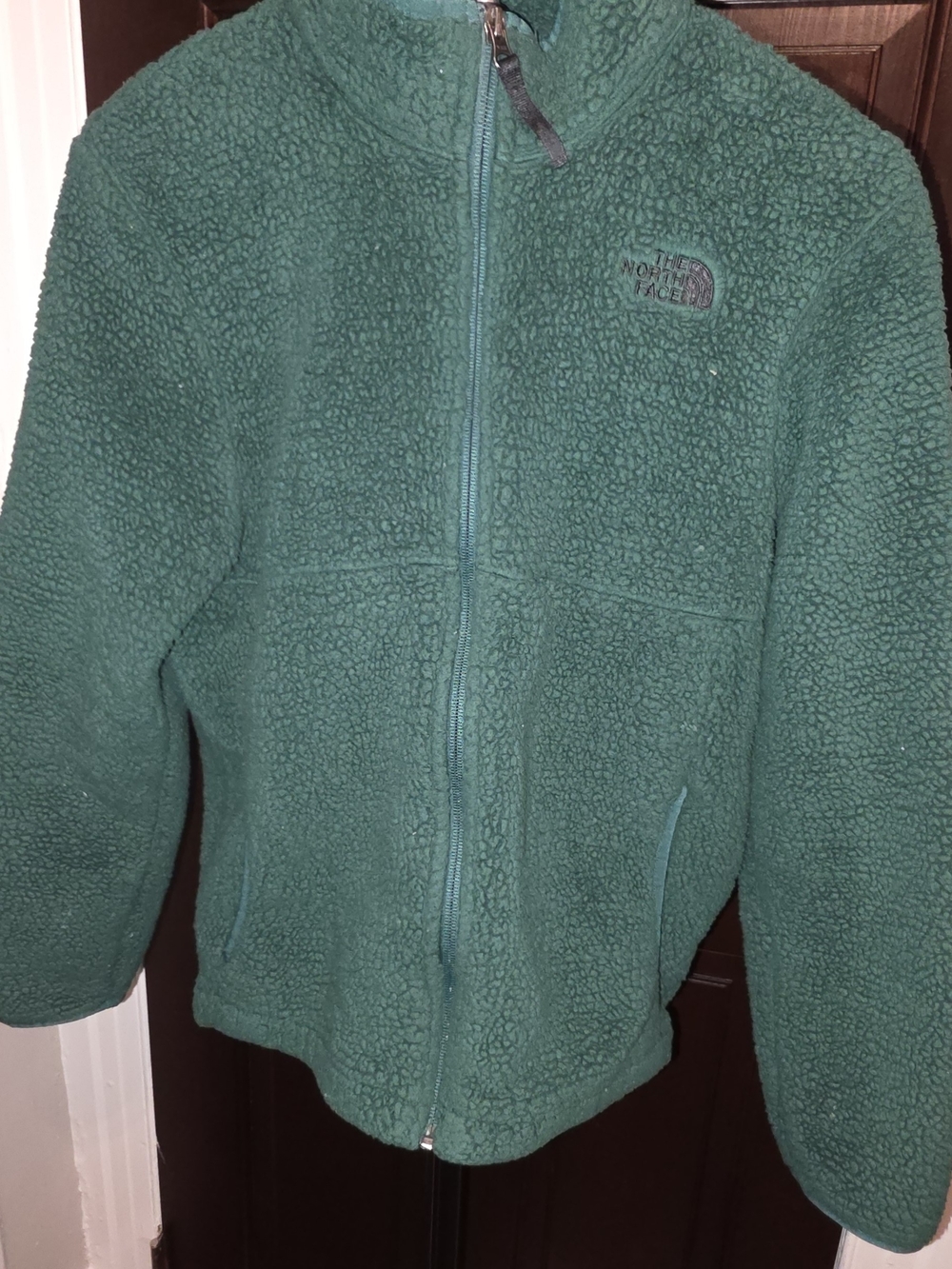 The North Face Hunter Green Sherpa Fleece Jacket